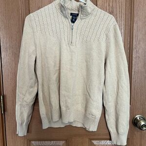 Izod Beige Quarter Zip Pullover S